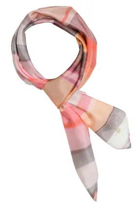 Allis printed silk scarf 52801 | Multi Diagonal Stripes Print | Tørklæde fra Gustav