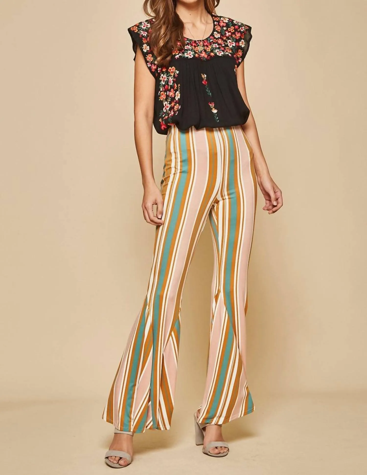Andree By Unit - Striped Bell Bottom