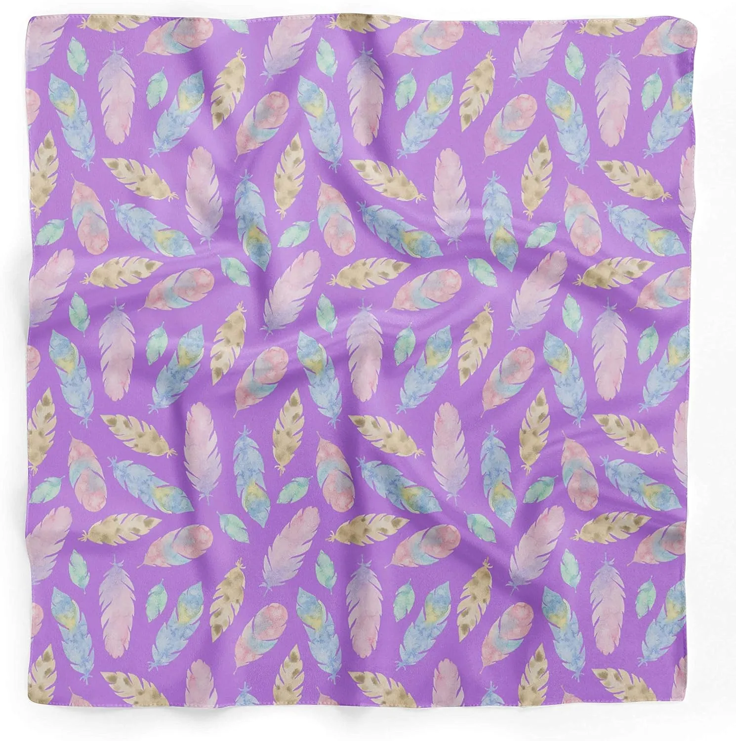 Bimba Printed Pure Silk Scarf For Hair Neck Head Bandanas For Women