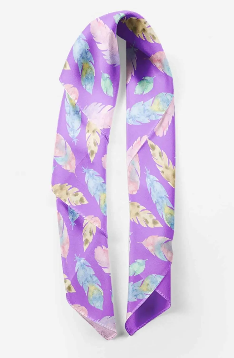 Bimba Printed Pure Silk Scarf For Hair Neck Head Bandanas For Women