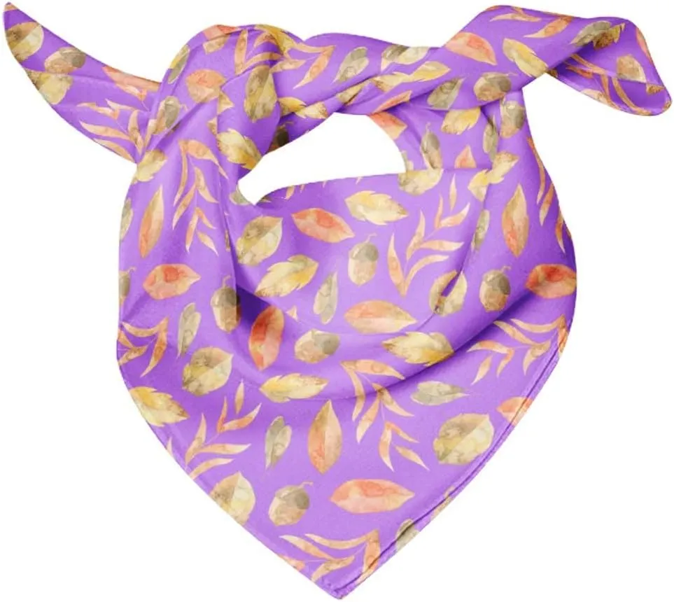 Bimba Printed Pure Silk Scarf Neck Wrap Summer Hair Bandanas For Women