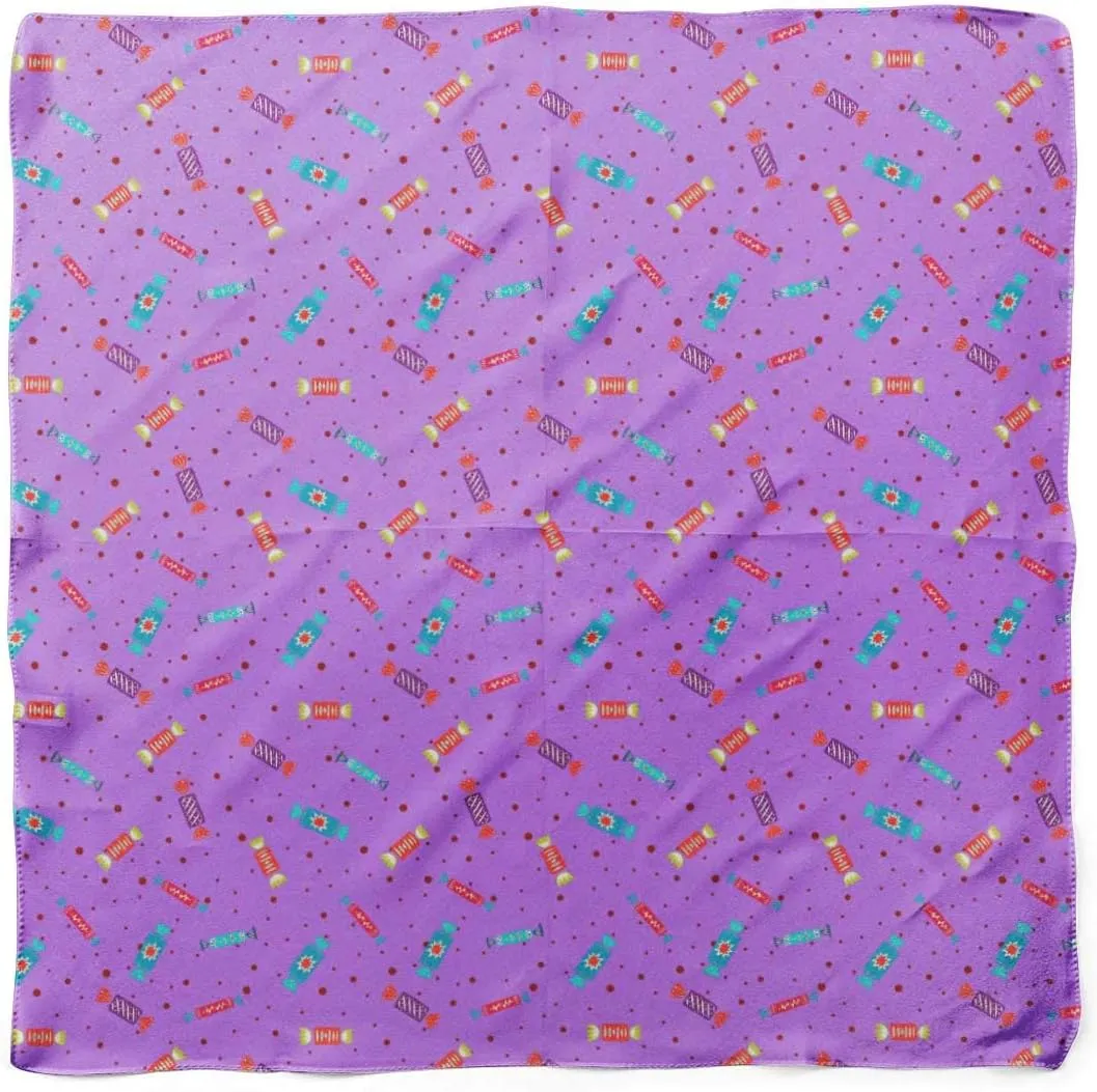 Bimba Printed Pure Silk Scarf Neck Wrap Summer Hair Bandanas For Women