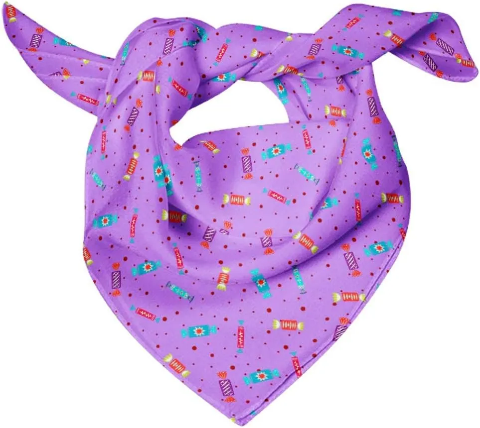 Bimba Printed Pure Silk Scarf Neck Wrap Summer Hair Bandanas For Women