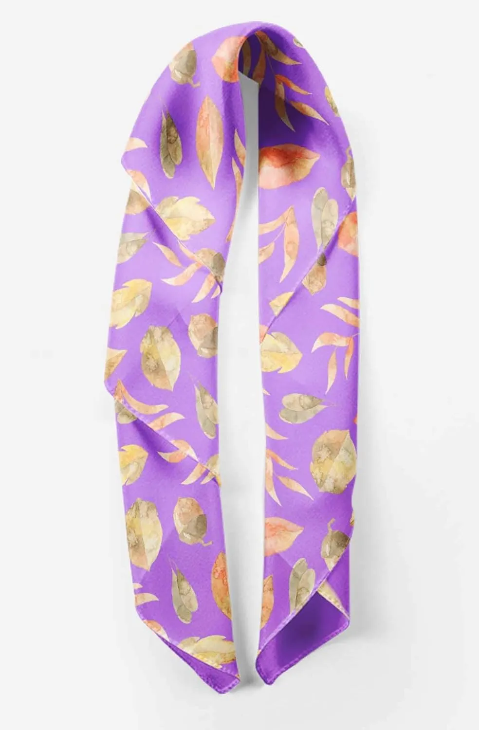 Bimba Printed Pure Silk Scarf Neck Wrap Summer Hair Bandanas For Women
