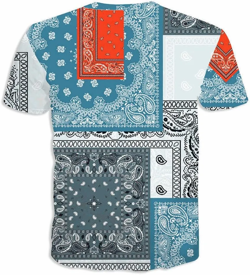 Blue Bandana Hoodies for Men Women Bandanas Print Clothing Athletic Shorts Shirts Paisley Jackets Sweatpants