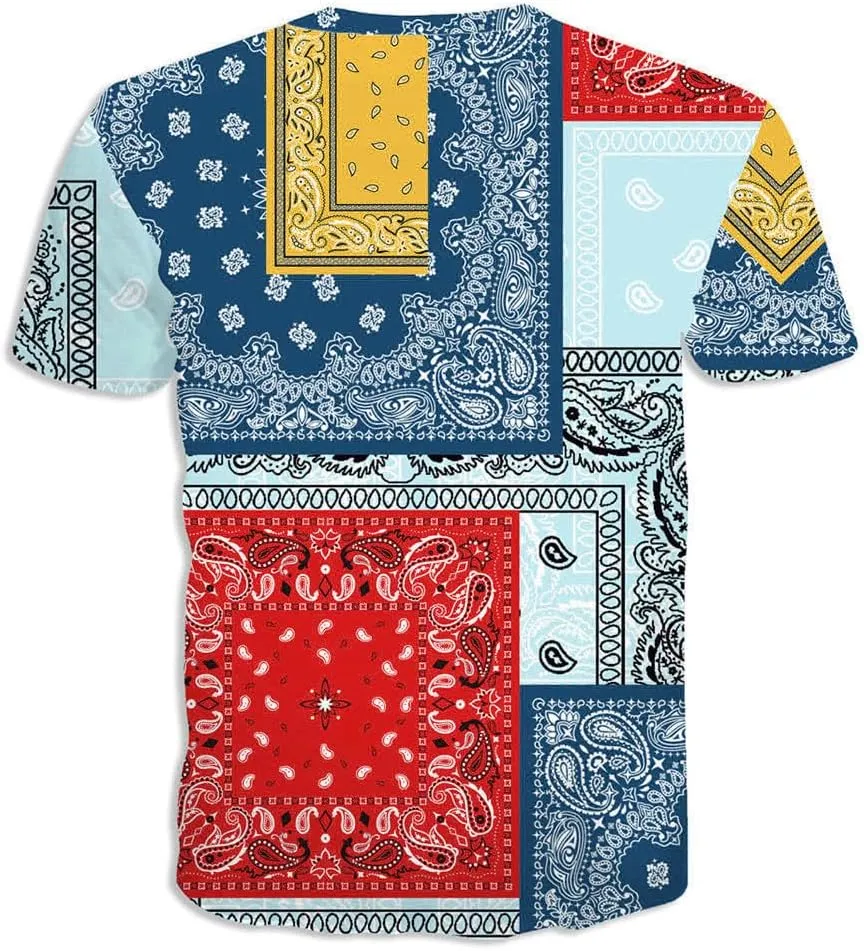 Blue Bandana Hoodies for Men Women Bandanas Print Clothing Athletic Shorts Shirts Paisley Jackets Sweatpants