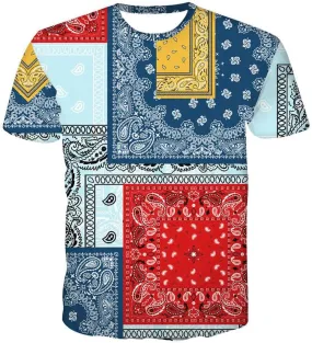 Blue Bandana Hoodies for Men Women Bandanas Print Clothing Athletic Shorts Shirts Paisley Jackets Sweatpants