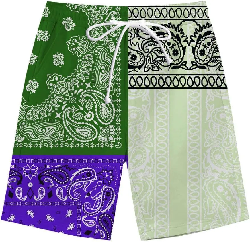 Blue Bandana Hoodies for Men Women Bandanas Print Clothing Athletic Shorts Shirts Paisley Jackets Sweatpants
