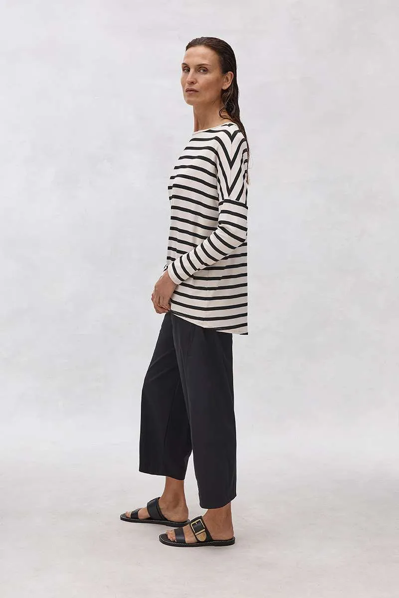 Boat Sweater in Bisque/Black F532 2817 by Mela Purdie