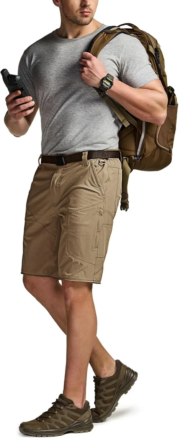 CQR Men's Convertible Cargo Tactical Pants, Water Resistant Outdoor Hiking Pants, Zip Off Lightweight Stretch Work Pants