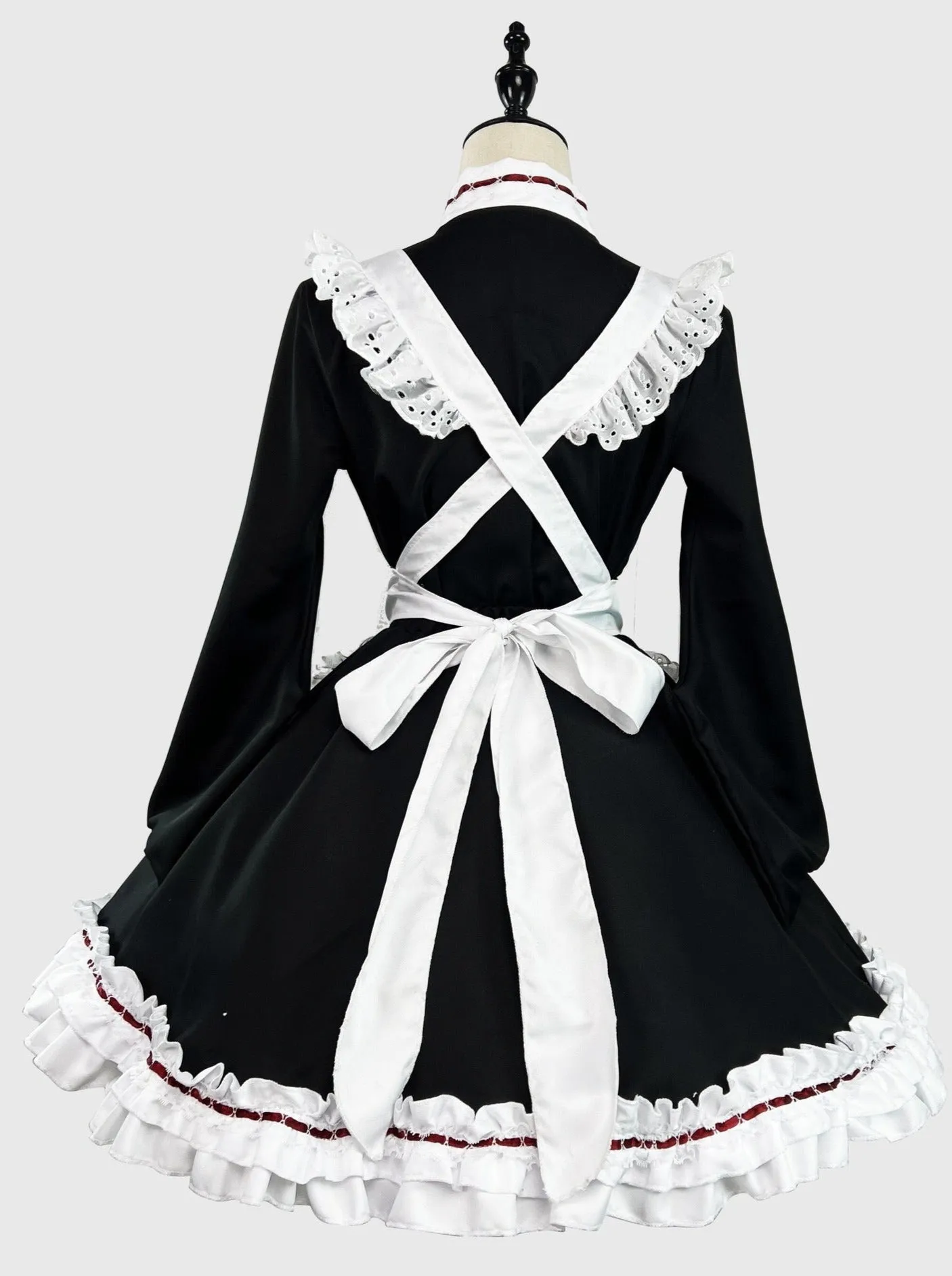 Dress Monochrome Maid Frilled