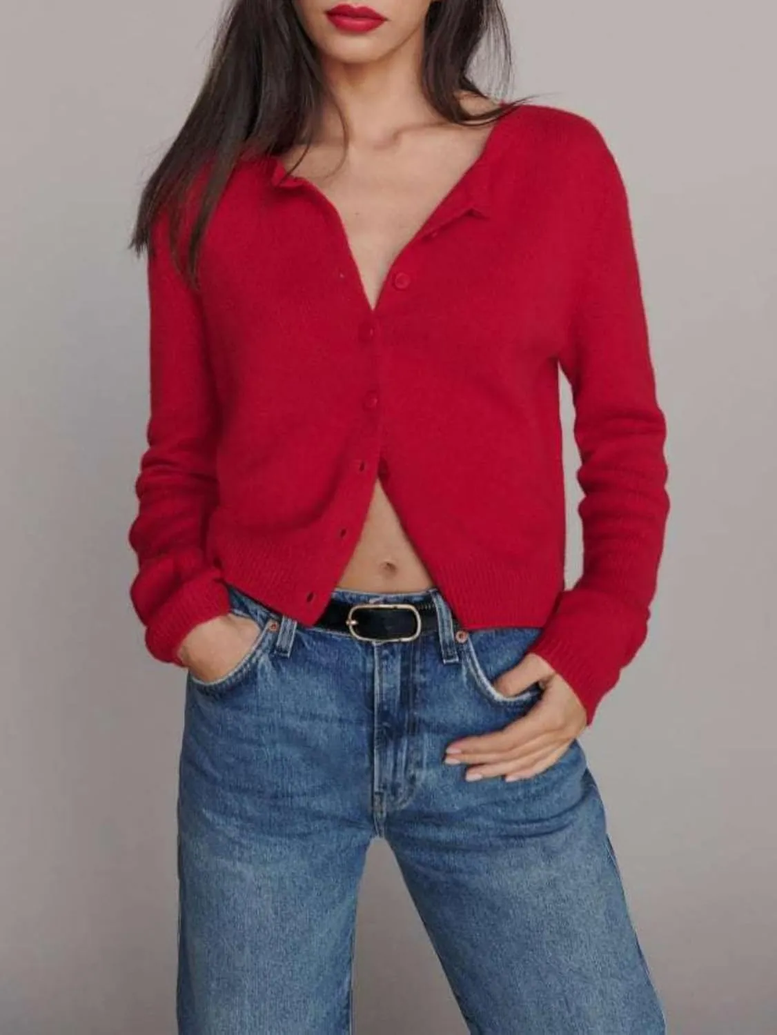 Fall 2024 Trendy Knitwear Women Knitted Sweater Lightweight Cardigans Button Down Cropped Cardigans Y2k Outerwear