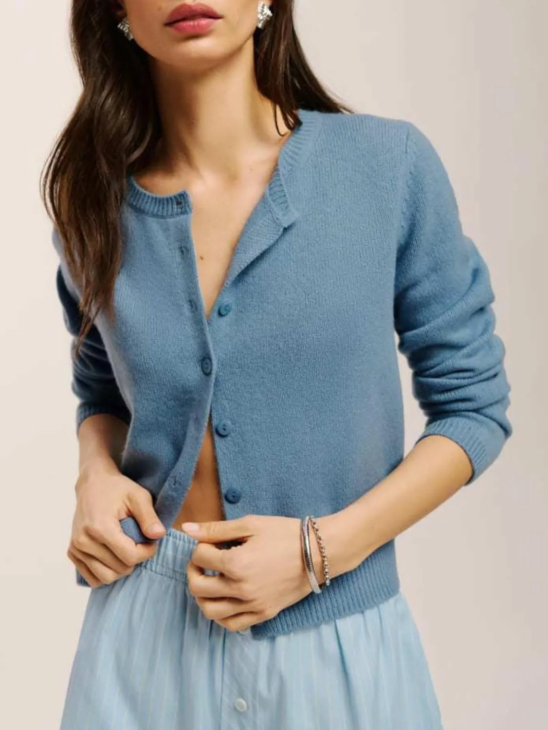 Fall 2024 Trendy Knitwear Women Knitted Sweater Lightweight Cardigans Button Down Cropped Cardigans Y2k Outerwear