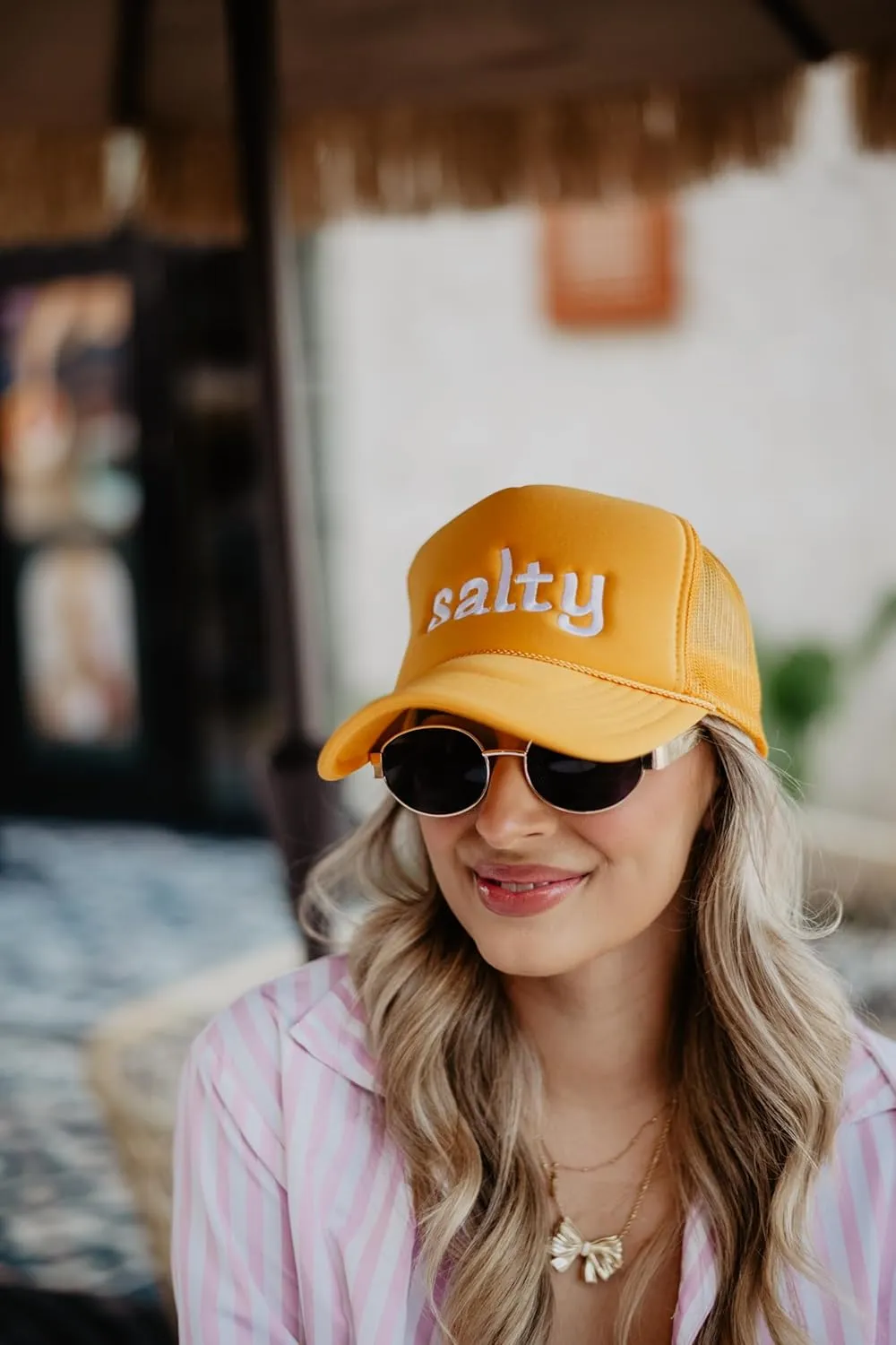 KATYDID Salty Foam Trucker Hat - Adjustable Trucker Hat with Mesh Netting - Fully Embroidered Trucker Hat for Women