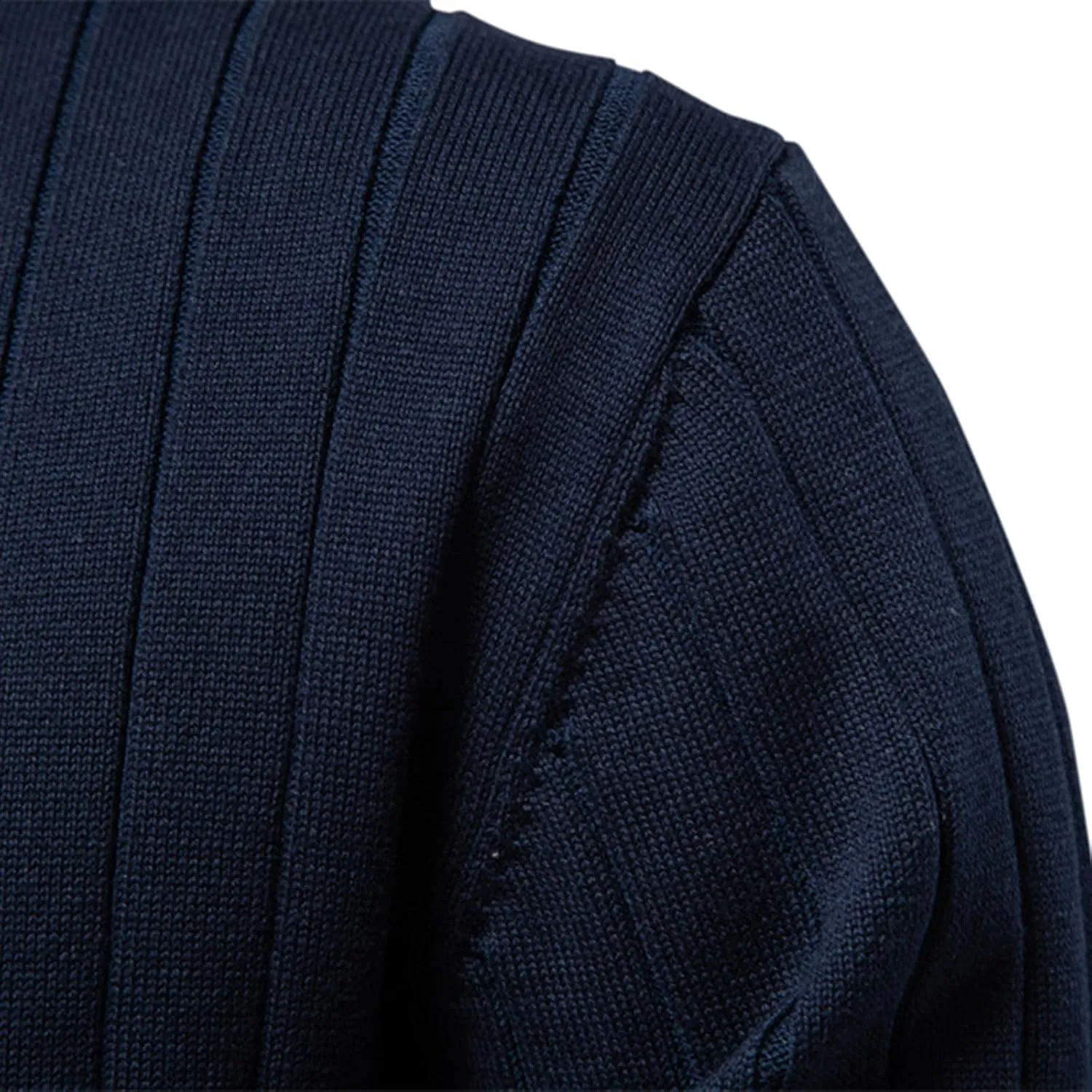 Men's Knit Cardigan Sweater V Neck Button Down Contrasting Colors Casual Long Sleeve Sweaters