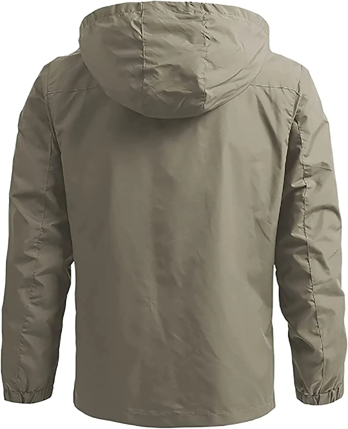 Mens Lightweight Windbreaker Winter Jacket Water Resistant Shell Jacket Coat, Hooded Rain Coat Windbreaker