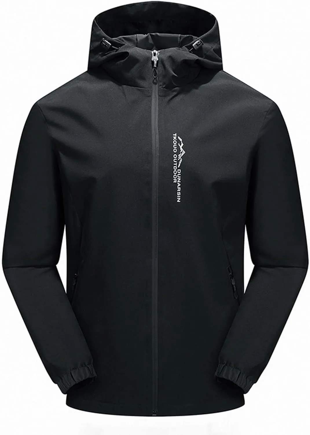 Men's Waterproof Jacket Softshell Hiking Windbreaker Jackets Hooded Zipper Rain Coats Multi-Pockets Outdoor Fishing