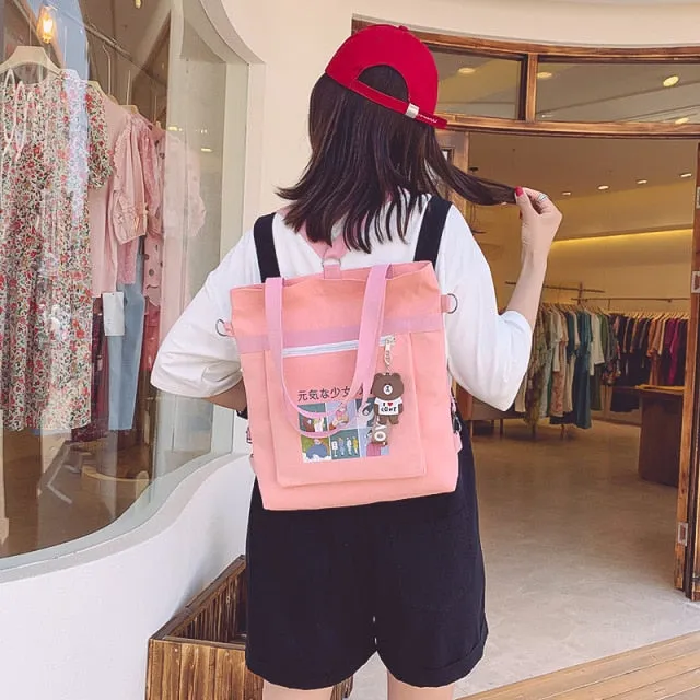 Monochrome Vitality Girl Tote Bag