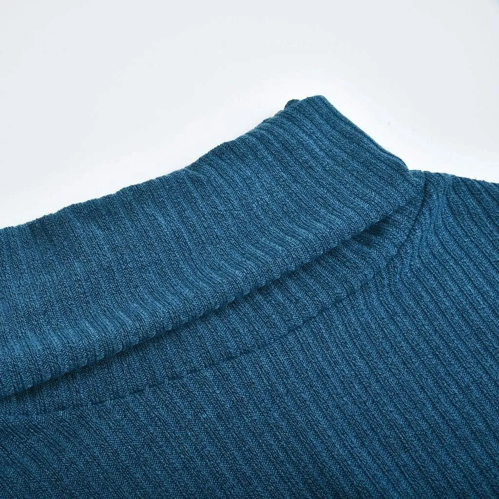 Plus Size Sweater for Women Turtleneck Knitted Button Loose Women Sleeve Sweater Slim Fitting Knitwear Tops Loose