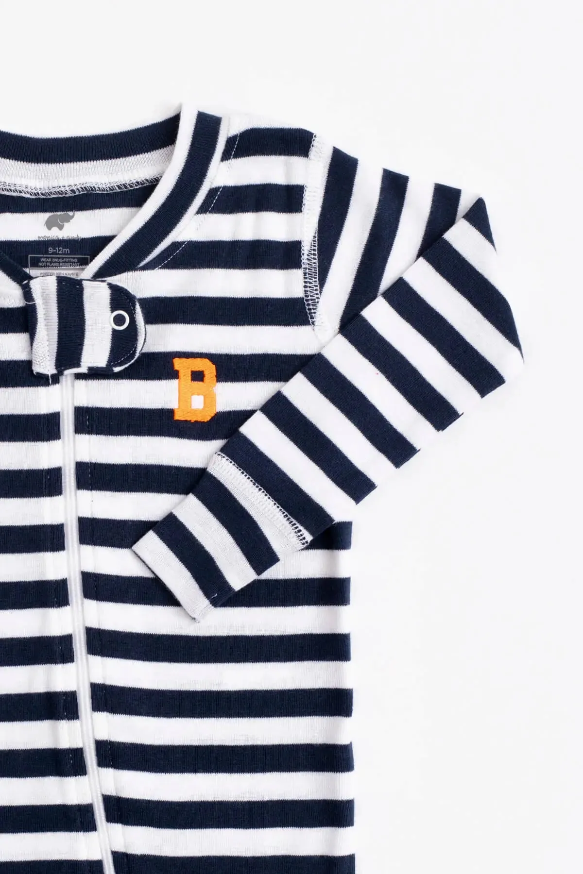 SALE - One-Piece Baby Pajamas_Navy Classic Stripe