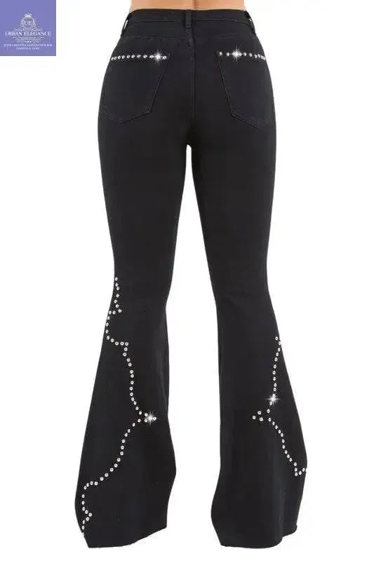 Santa Fe Black Bell Bottom Jeans