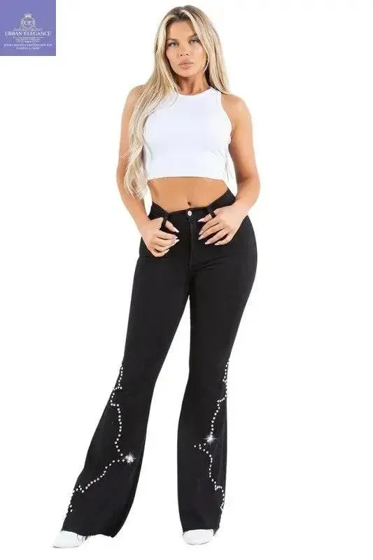 Santa Fe Black Bell Bottom Jeans