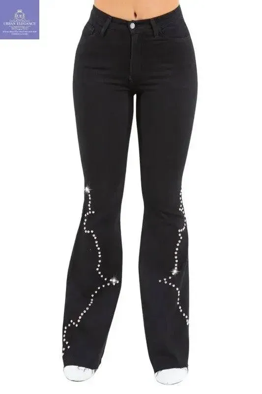 Santa Fe Black Bell Bottom Jeans