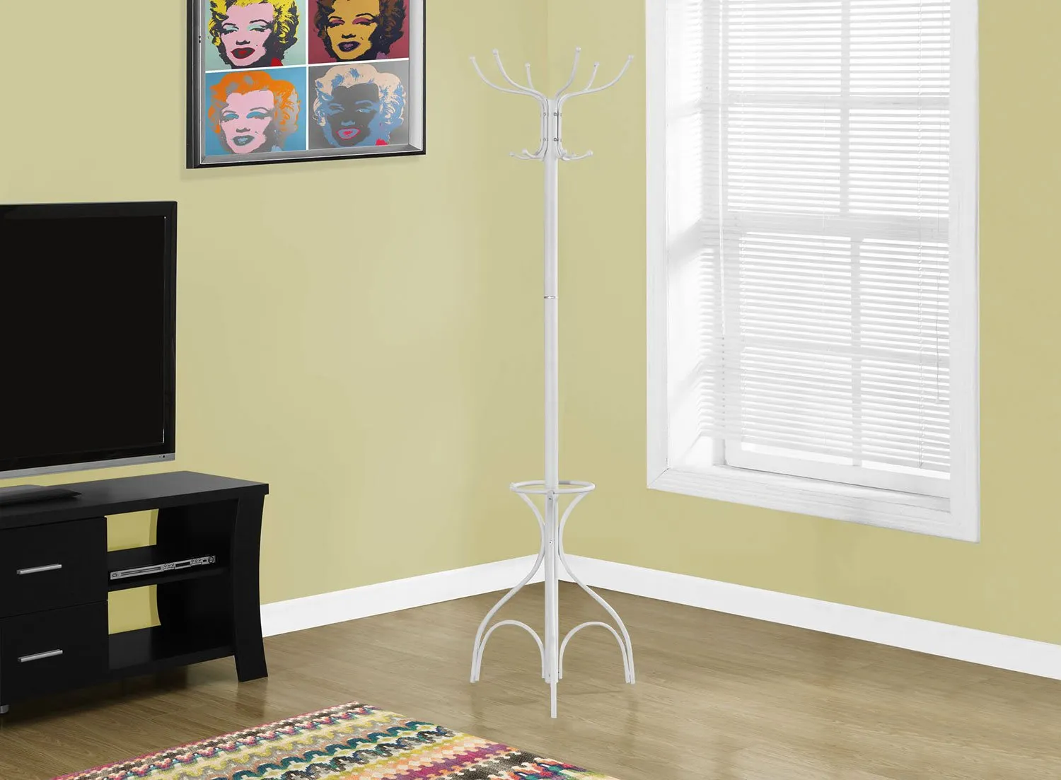 Stowmarket Coat Rack - White