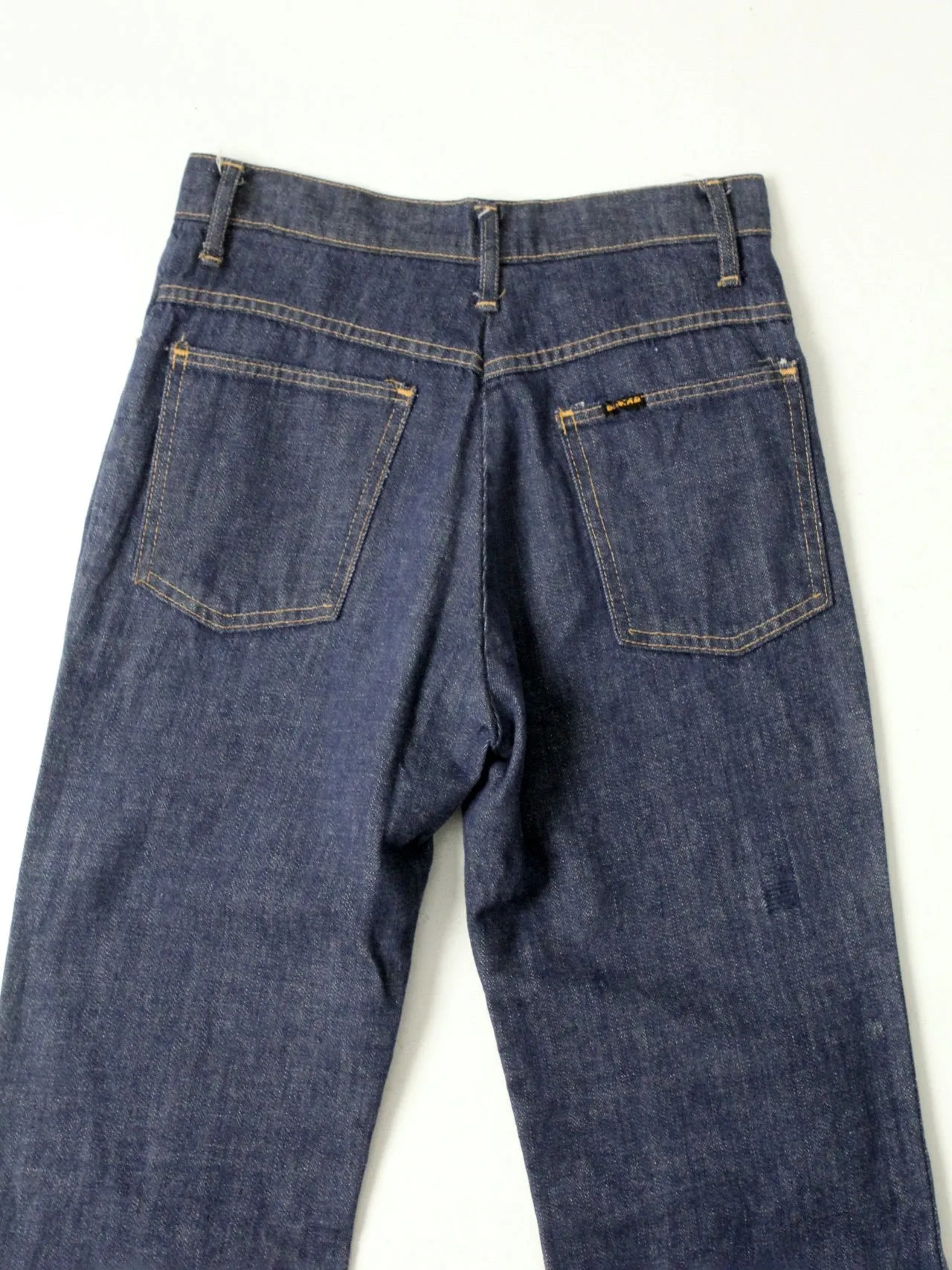 vintage 70's Sears pull on bell bottom jeans, 27 x 30
